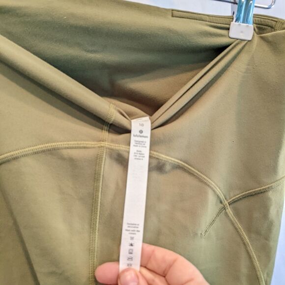 𝅺LULULEMON Unlimit High Rise Tight Bronze Green size 10 in EUC - Picture 8 of 10